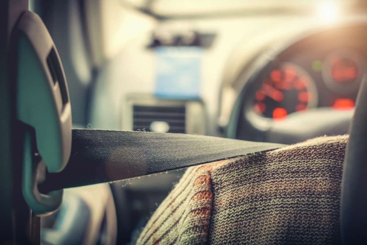 A man with seat belt-related chest injury