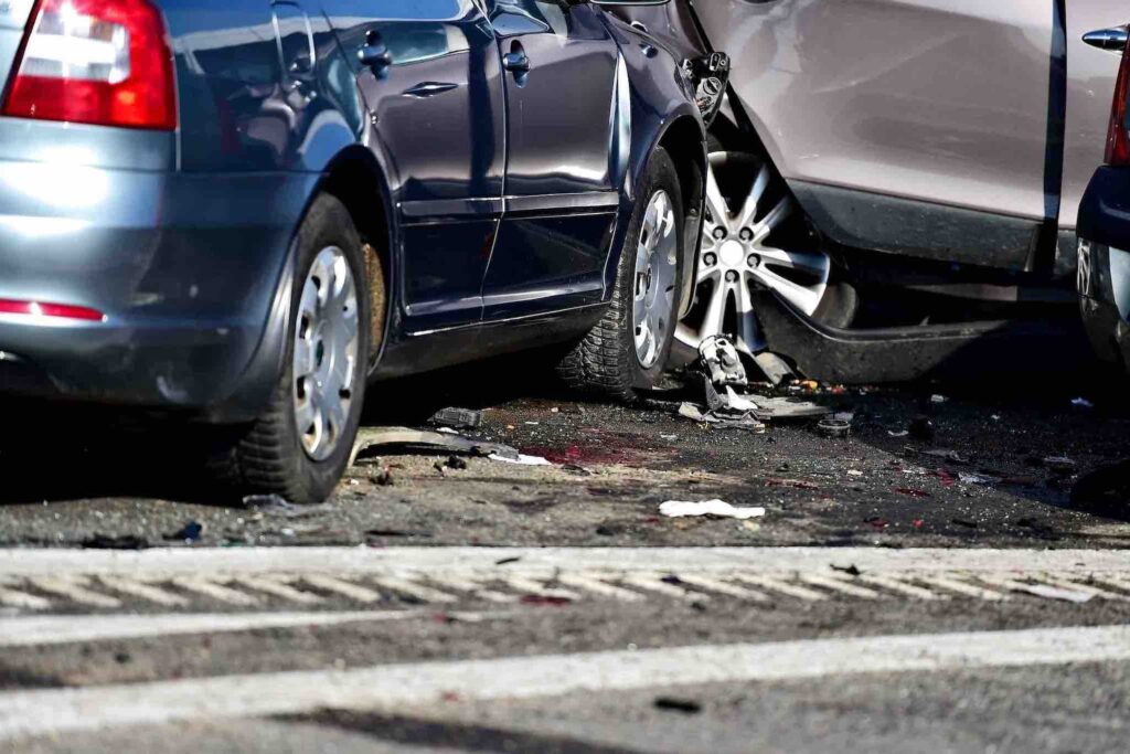 Car accident on the road