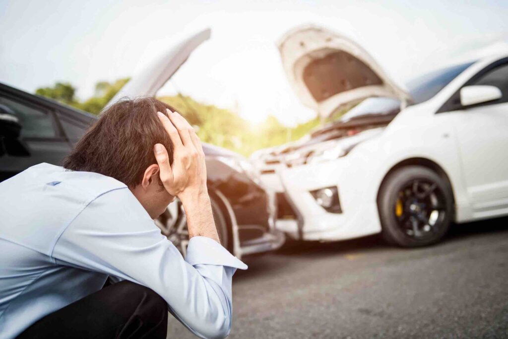 Car accident on the road