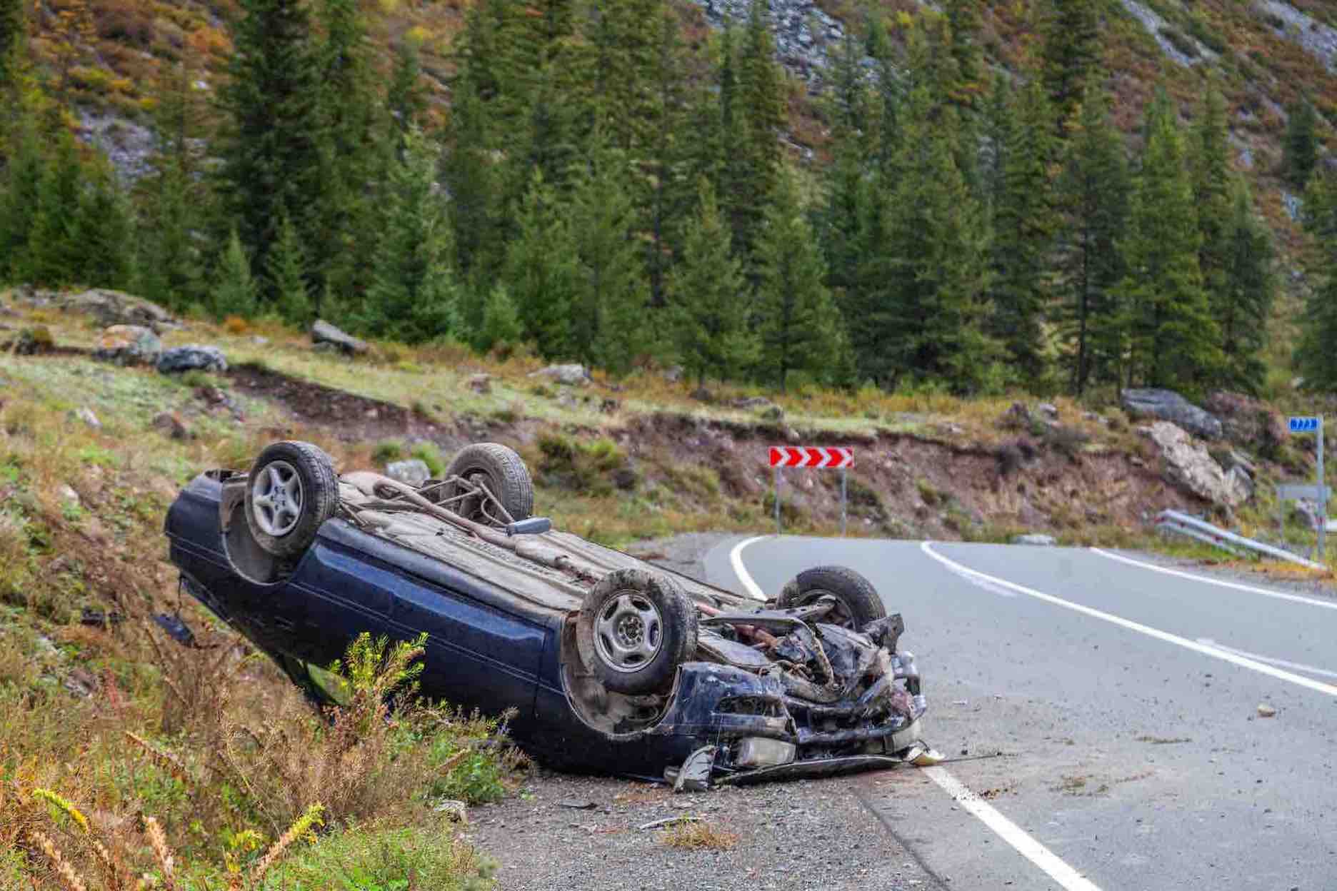 Car accident on the road