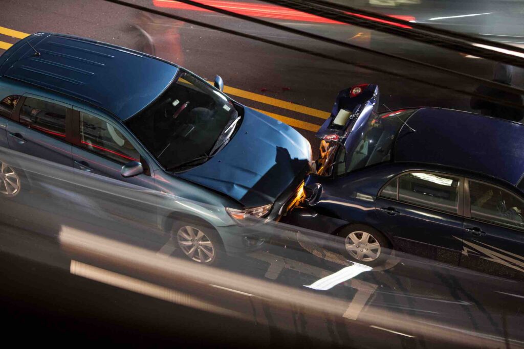 Car accident on the road