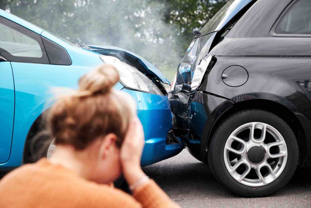 Car accident on the road