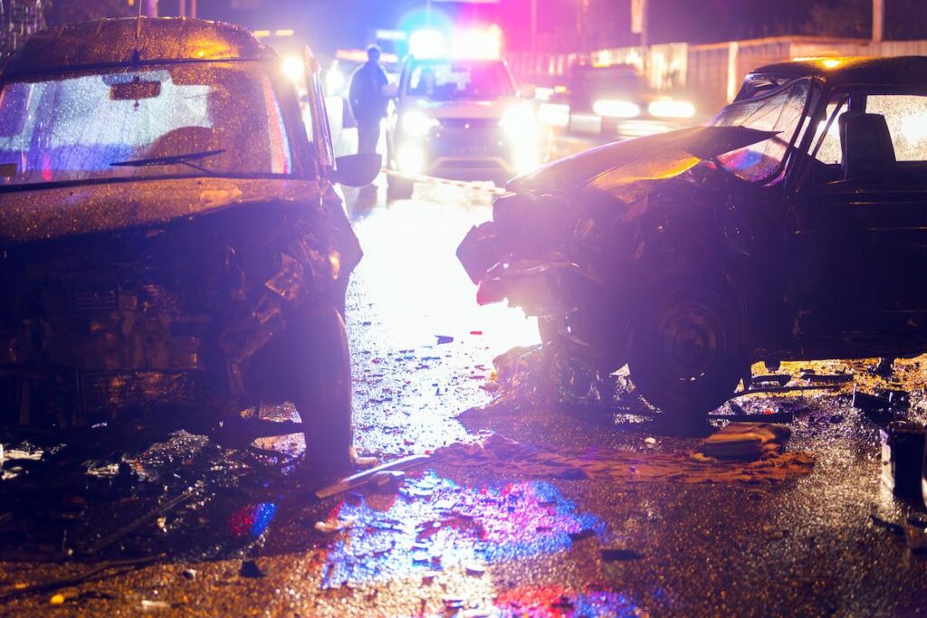 Waco car accident at night