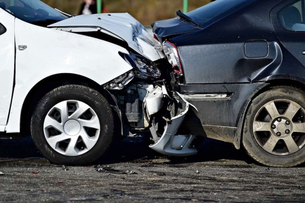 Close up image of a car collision in Surprise, Arizona